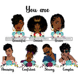 You Are Afro Woman Great Qualities Quotes Women Together Nubian Melanin Queen Black Girl Magic Layered SVG Cutting Files For Silhouette Cricut and More