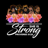 She Is Strong SVG JPG PNG Vector Clipart Cricut Silhouette Cut Cutting