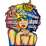 Queen Dope Black Pride Dope Classy  SVG JPG PNG Vector Clipart Cricut Silhouette Cut Cutting1Words I