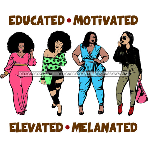 Beautiful Melanin Girls Life Quote Special Unique Lovely Educated SVG JPG PNG Vector Clipart Cricut Silhouette Cut Cutting