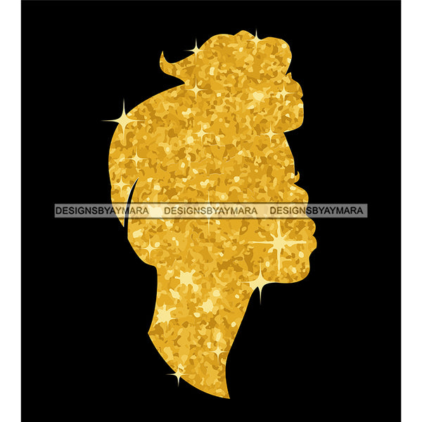 Gold Queen Silhouette SVG JPG PNG Vector Clipart Cricut Silhouette Cut