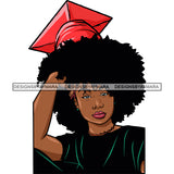 Afro Woman Graduate Wearing Cap Academic Achievement Diploma Graduation Puffy Afro Hairstyle  SVG JPG PNG Cutting Files For Silhouette Cricut More