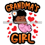 Grandma Love Baby Girl Happy Mother's Day Celebration Granny Life Quotes SVG JPG PNG Vector Clipart Cricut Silhouette Cut Cutting