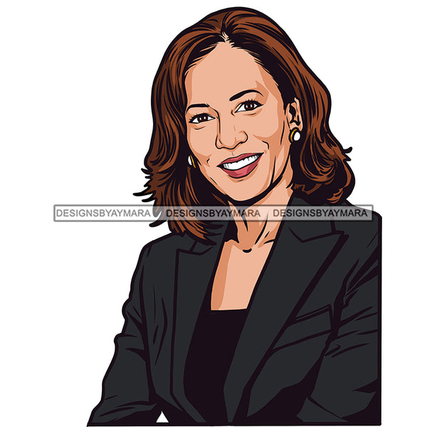 Madam Vice President Kamala Harris Portrait JPG PNG  Clipart Cricut Silhouette Cut Cutting
