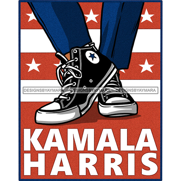 Kamala Harris In Chucks Poster Banner JPG PNG  Clipart Cricut Silhouette Cut Cutting