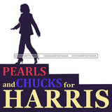 Chucks And Pearls Poster Banner JPG PNG  Clipart Cricut Silhouette Cut Cutting