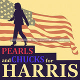 Chucks And Pearls For Harris Poster Banner JPG PNG  Clipart Cricut Silhouette Cut Cutting