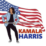 Kamala Harris Hands On Hips  JPG PNG  Clipart Cricut Silhouette Cut Cutting