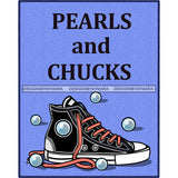 Chucks And Pearls Blue Background JPG PNG  Clipart Cricut Silhouette Cut Cutting