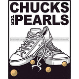White Chucks And Pearls In BW JPG PNG  Clipart Cricut Silhouette Cut Cutting