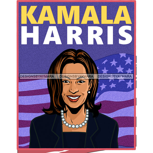 Kamala Harris Portrait Poster JPG PNG  Clipart Cricut Silhouette Cut Cutting