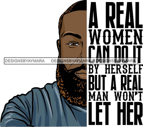 Bearded Handsome Man Life Quotes Half Face Quotes SVG Files For Cutting and More!
