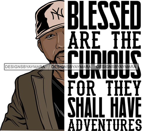 Bearded Handsome Man Life Quotes Half Face Quotes SVG Files For Cutting and More!