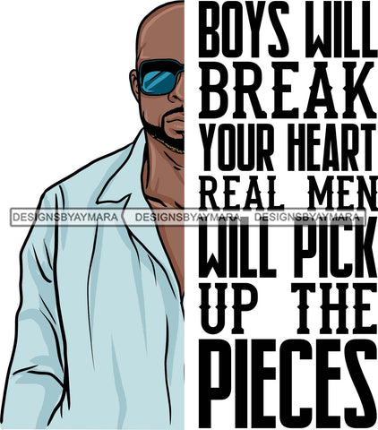 Bearded Handsome Man Life Quotes Half Face Quotes SVG Files For Cutting and More!