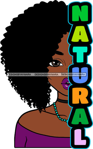 Gorgeous Black Woman Half Face Colorful Puffy Afro Hairstyle Illustration SVG JPG PNG Vector Clipart Cricut Silhouette Cut Cutting