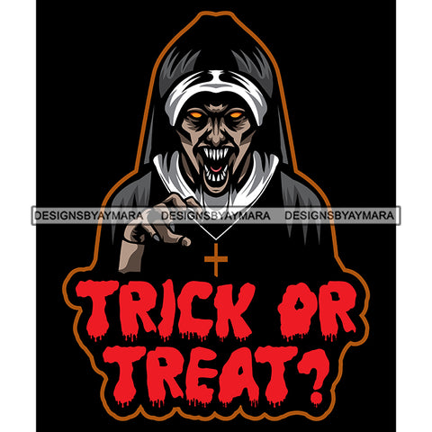 Halloween Trick Or Treat Scary Horror Holiday Spooky Mystery Creepy Graphics SVG Cutting Files For Silhouette Cricut and More