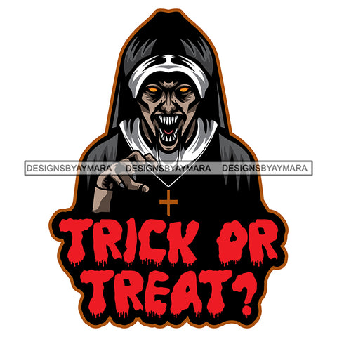 Halloween Trick Or Treat Scary Horror Holiday Spooky Mystery Creepy Graphics SVG Cutting Files For Silhouette Cricut and More