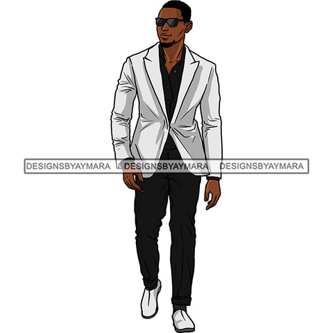 Handsome Sexy Afro Man Confident Sunglasses Trendy Fashion Style Illustration SVG JPG PNG Vector Clipart Cricut Silhouette Cut Cutting