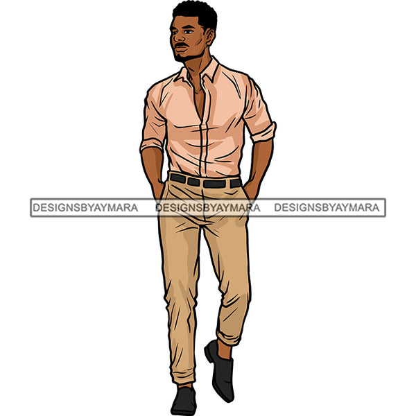 Handsome Sexy Afro Man Mustache Curly Hairstyle Classy Trendy Fashion Style SVG JPG PNG Vector Clipart Cricut Silhouette Cut Cutting