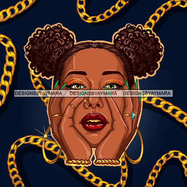 Boss Lady Money Maker Hip Hop Cover Hustler Woman Nubian Queen Melanin PNG JPG Clipart