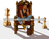 Boss Lady Money Maker Hip Hop Cover Hustler Woman Nubian Queen Melanin PNG JPG Clipart