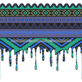 Blue Aztec Print Dripping Aztec Print Design JPG PNG  Clipart Cricut Silhouette Cut Cutting