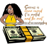 Afro Badass Goddess Hustle Woman Money Maker .SVG Cutting Files For Silhouette and Cricut and More!