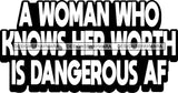 Hustle Quotes  Woman Worth Dangerous Independent Focused Intelligent Motivated B/W SVG Cutting Files For Silhouette Cricut