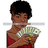 Gangsta Gangster Woman Money Stack Badass Hustler Hustling Savage Melanin Nubian Hipster Ghetto Street Girl SVG JPG PNG Vector Clipart Cricut Silhouette Cut Cutting