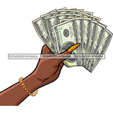 Sexy Gangster Diva Gangsta Woman Hand Showing Money Spread Stack Long Nails Badass Hustler Hustling Savage Melanin Nubian Hipster Ghetto Street Girl SVG JPG PNG Vector Clipart Cricut Silhouette Cut Cutting