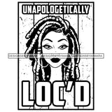 Pretty Afro Woman Passionate Amazing Love Locs Hairstyle Grunge Background B/W SVG JPG PNG Vector Clipart Cricut Silhouette Cut Cutting
