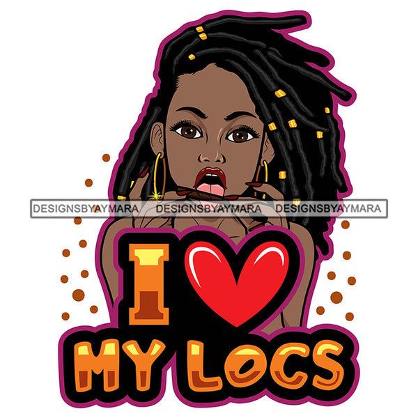 Pretty Afro Woman Rasta Rastafarian Love Locs Hairstyle White Background SVG JPG PNG Vector Clipart Cricut Silhouette Cut Cutting