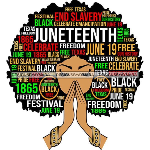 Bundle 4 Juneteenth Celebration Emancipation Freedom Celebrate End Slavery Black Lives Matter  SVG PNG JPG Cutting Files For Cricut Silhouette and More!