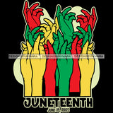 Juneteenth Black History Slavery June 19 Justice Freeish Since 1865 Freedom 1865 Emancipation Equality Independence Proclamation SVG JPG PNG Vector Cricut Silhouette Cutting