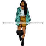 Black Woman  Stepping Diva Out Shopping JPG PNG  Clipart Cricut Silhouette Cut Cutting