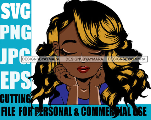 Afro Cute Lili Designs For Commercial And Personal Use Black Woman Nubian Queen Melanin SVG Cutting Files For Silhouette Cricut and More