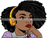 Lola Afro Cute Urban Hipster Girl Big Eyes Boss Lady Nubian Queen Melanin Popping SVG Cutting Files For Silhouette Cricut and More