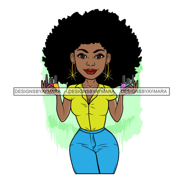 Bundle 5 Lola Beauty Salon Make Up Artist Business Owner Element Logo Melanin African American Woman Black Girl Magic SVG JPG PNG Layered Cutting Files For Silhouette Cricut and More