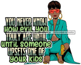 Afro Lola Gangster Lady Caring Gun Don't Mess With My Family Life Quotes .SVG Cutting Files For Silhouette Cricut and More!