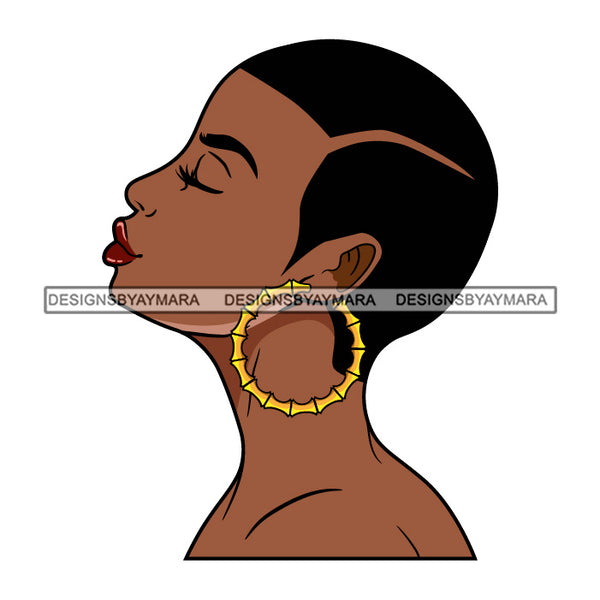 Bundle 5 Afro Beautiful Lola Looking Up Queen Boss Lady Black Woman Nubian Melanin Popping SVG Cutting Files For Silhouette Cricut and More