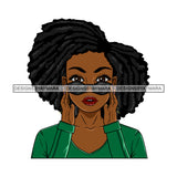 Bundle 5 Afro Beautiful Lola Holding Glasses Queen Boss Lady Black Woman Nubian Melanin Popping SVG Cutting Files For Silhouette Cricut and More