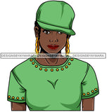 Afro Lola Gangster Woman Cap Bamboo Earrings SVG Cutting Files For Silhouette  Cricut