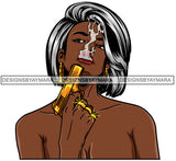 Afro Lola Badass Goddess Gun Gangster Bamboo Earrings Rings Wavy Hair Style Gun Powder  Woman SVG Cutting Files For Silhouette Cricut
