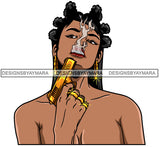 Afro Lola Badass Goddess Gun Gangster Bamboo Earrings Rings Banku Knots Hair Style Gun Powder Woman SVG Cutting Files For Silhouette Cricut