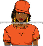 Afro Lola Gangster Woman Cap Dreadlocks Bamboo Earrings SVG Cutting Files For Silhouette  Cricut