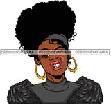 Afro Lola Urban Babe Hot Girl Black Woman Face Swag Bamboo Earrings Hip Hop Girl .SVG Cutting Files For Silhouette Cricut and More!