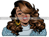 Afro Lola Urban Babe Hot Girl Black Woman Face Swag Bamboo Earrings Hip Hop Girl .SVG Cutting Files For Silhouette Cricut and More!