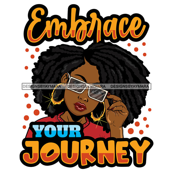 Afro Black Woman Portrait Life Quote Sunglasses Red Top Afro Hairstyle SVG JPG PNG Vector Designs Cutting Files For Circuit Silhouette