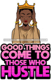 Afro Lola Mom Wife Boss Lady Hustle Life Quotes .SVG Cutting Files For Silhouette Cricut and More!
