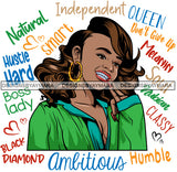 Afro Lola Diamond Teeth Hustle Goddess Life Quotes Urban Girl Pretty Woman .SVG Cutting Files For Silhouette Cricut and More!